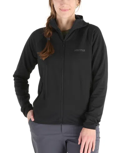 Shop Marmot Women's Leconte Fleece Full-zip Hoodie In Black