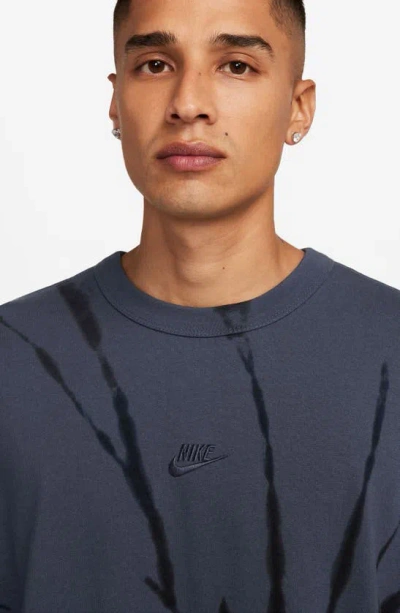 Shop Nike Sportswear Premium Essentials Tie Dye T-shirt In Thunder Blue
