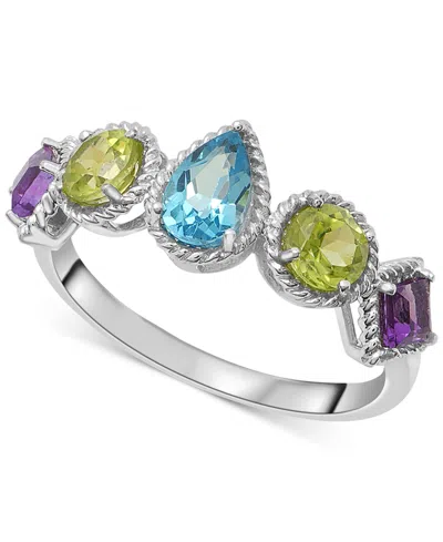 Shop Macy's Multi-gemstone (1-1/4 Ct. T.w.) Ring In Sterling Silver In Multi Gemstone