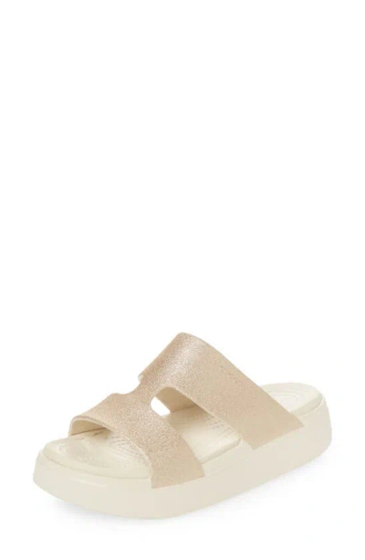 Shop Crocs Getaway Platform Slide Sandal In Stucco