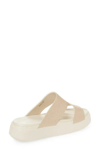 Crocs Getaway Platform Glitter H-strap In Stucco