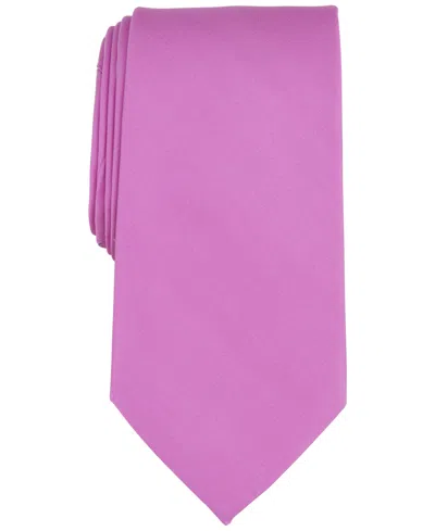 Shop Michael Kors Men's Sapphire Solid Tie In Lavender