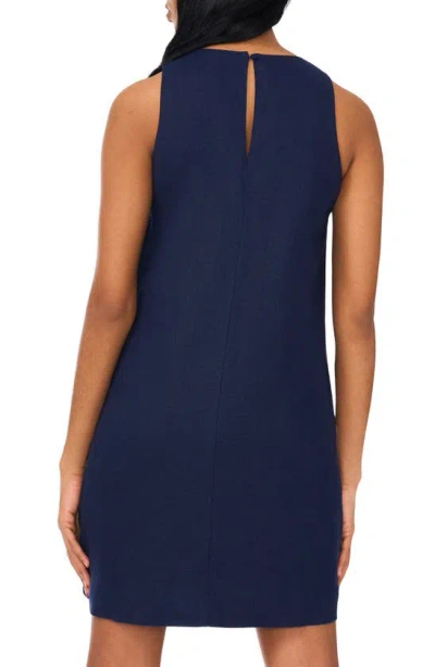 Shop Halogen (r) Sleeveless Linen Blend A-line Dress In Classic Navy