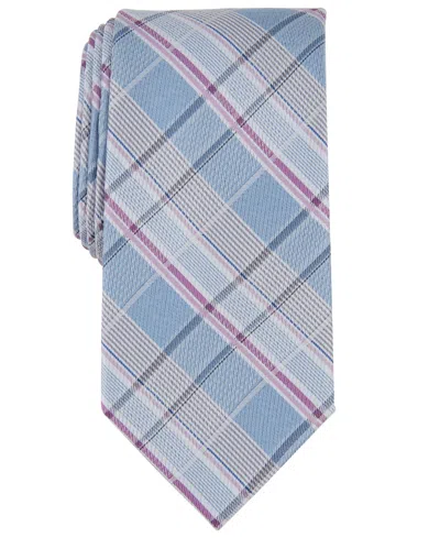Shop Michael Kors Men's Sutton Plaid Tie In Lavender