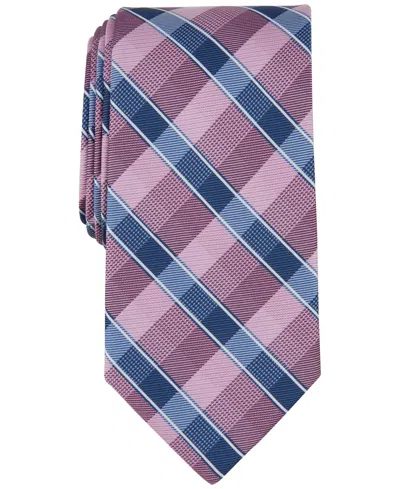 Shop Michael Kors Men's Allister Plaid Tie In Pink