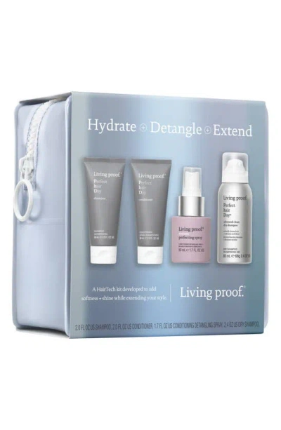 Shop Living Proof Hydrate, Detangle + Extend 4-piece Hair Care Trial Kit