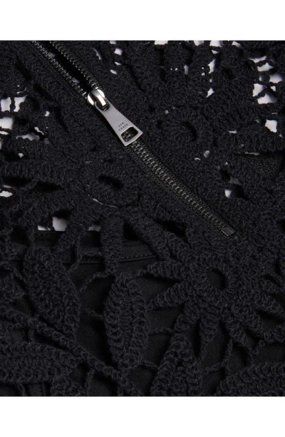 Shop Ted Baker Katrnn Sleeveless Cotton Crochet Top In Black