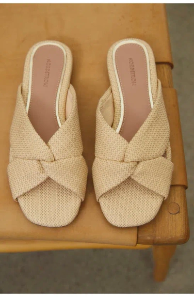 Nordstrom Cerise Slide Sandal In Natural Raffia