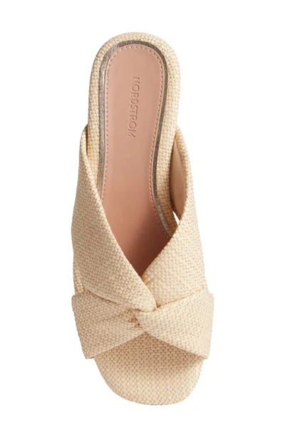 Nordstrom Cerise Slide Sandal In Natural Raffia
