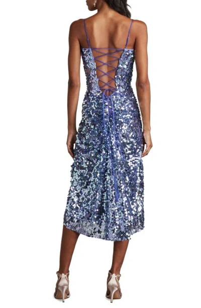 Sho By Tadashi Shoji Sequin Midi Dress In Violet Shimmer