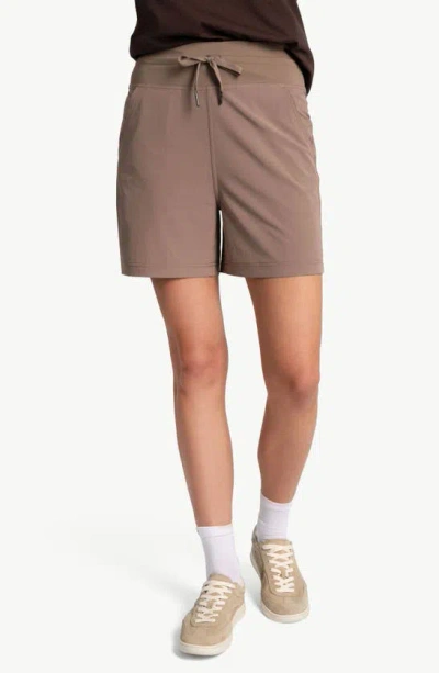 Shop Lole Momentum Drawstring Shorts In Fossil
