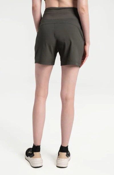 Shop Lole Momentum Drawstring Shorts In Olive