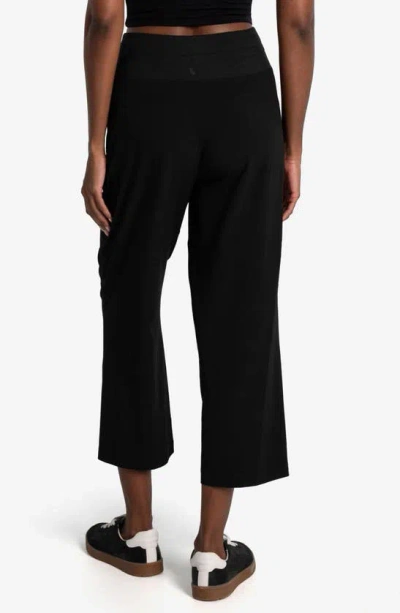 Shop Lole Momentum Crop Drawstring Pants In Black Beauty