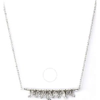 Shop Charriol Sugar White Topaz Silver Chain Necklace In Silver / White