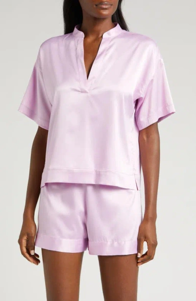 Shop Natori Glamour Satin Short Pajamas In Light Pink