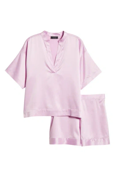 Shop Natori Glamour Satin Short Pajamas In Light Pink