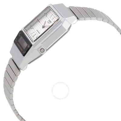 Shop Casio Vintage Alarm Quartz Digital White Dial Unisex Watch Aq-800e-7a In Digital / Silver / White