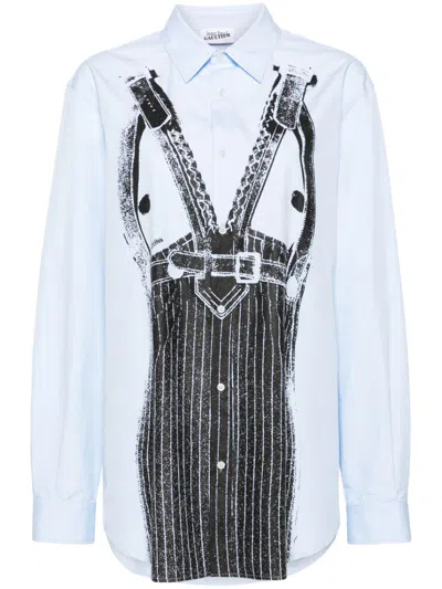 Shop Jean Paul Gaultier Hemd Mit Madonna-print In Blau