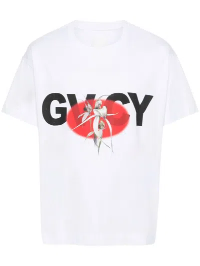 Givenchy Crew Neck Floral Print T-shirt In White