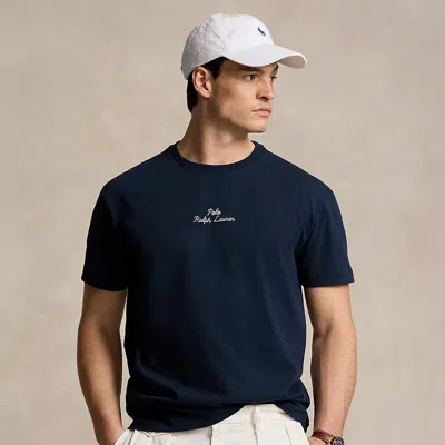 Shop Ralph Lauren Classic Fit Logo Jersey T-shirt In Aviator Navy