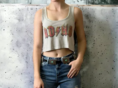 Shop The Laundry Room Adhd Boxy Tank In Grey In Green