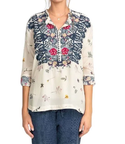 Shop Johnny Was Nostra Silk Blouse In Multi A In White