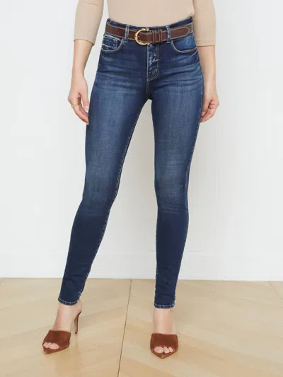 Shop L Agence Marguerite High Rise Skinny Jean In Columbia In Blue