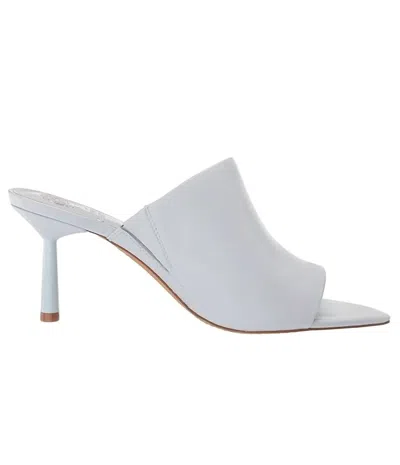 Shop Vince Camuto Pileesa Heeled Sandal In Ice Blue In White