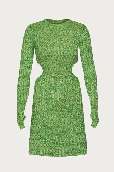 Shop Afrm Dove Mini Dress In Marled Green
