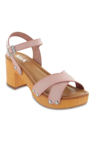 Shop Mia Women's Ponros Breezy Platform Sandal In Blush In Pink