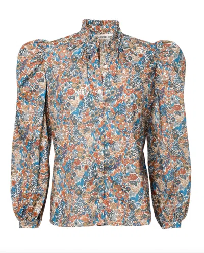 Shop Alix Of Bohemia Annabel Liberty Shirt In Blue In Multi