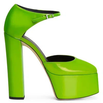 Giuseppe Zanotti Bebe Platform Pumps In Green