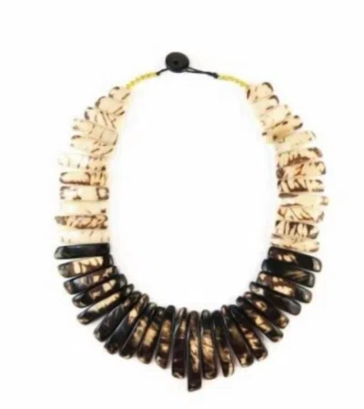 Shop Tagua Jewelry Amazon Necklace In Ivory/black