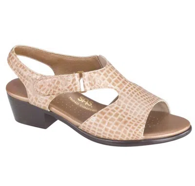 Shop Sas Suntimer-c Sandal - Narrow In Beige Croc