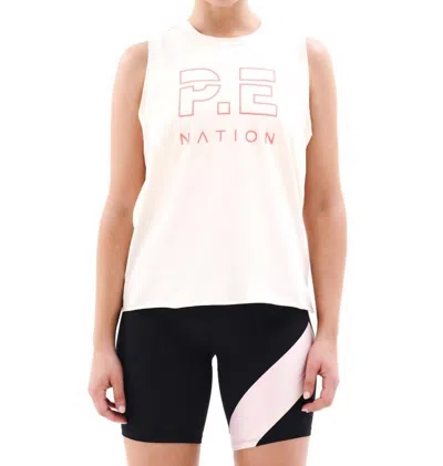 Shop P.e Nation Shuffle Tank In Pearled In White