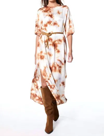 Shop Young Fabulous & Broke Quin Tshirt Maxi Dress In Cosmic Thistle In Blue