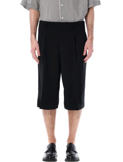 Shop Ami Alexandre Mattiussi Long Bermuda Shorts In Black