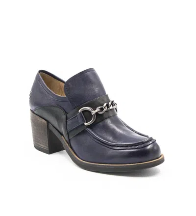 Shop Casta Women's Palmer Chain Loafer Shoes In Blue/black