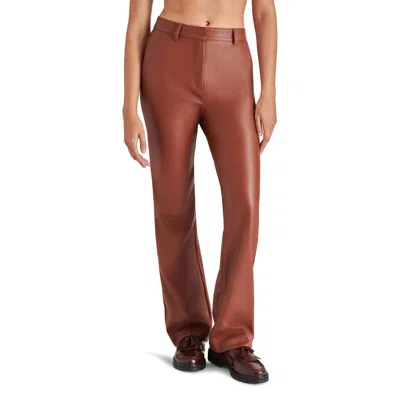 Shop Steve Madden Mercer Faux Leather Pant In Cognac In Brown