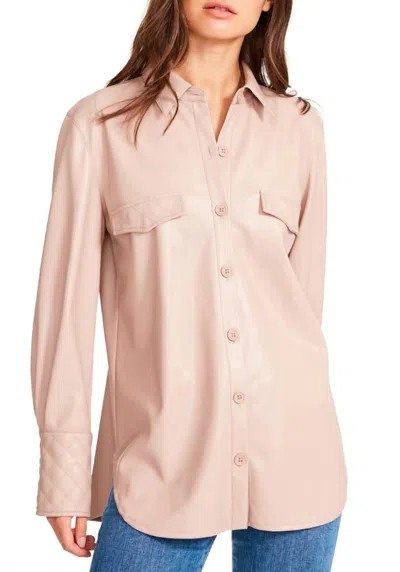Shop Bb Dakota Ready Faux Top In Taupe In Pink