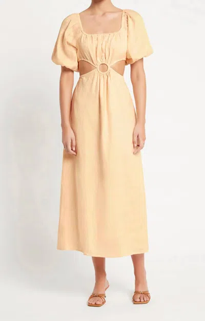 Shop Faithfull The Brand Trinita Maxi Dress In Plain Butter In Beige