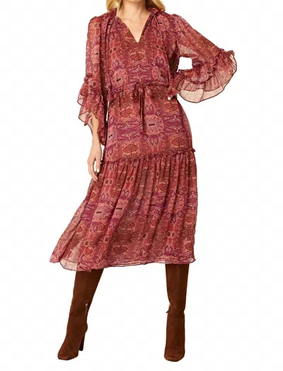 Shop Misa Marcele Dress In Septima Tapestry In Pink