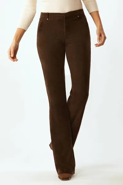 Shop Ecru Hudson Full Leg Pant In Chocolate In Brown