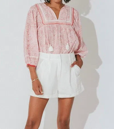 Shop Cleobella Sashanna Blouse In Paisley In Pink