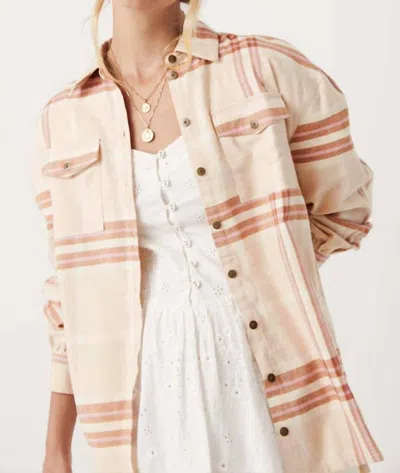 Shop Spell Basecamp Flannel In Musk In Beige