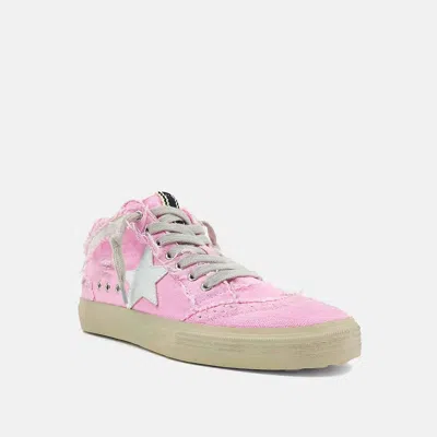 Shop Shu Shop Paulina Tennis Shoe In Pink Canvas