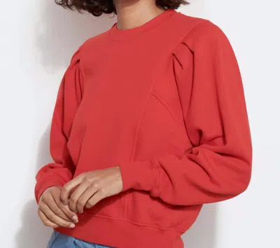 Shop Sundry Pleated Pullover Top In Scarlet In Orange