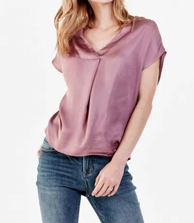Shop Dear John Denim Kristen Tucked Short Sleeve Top In Fawn In Purple