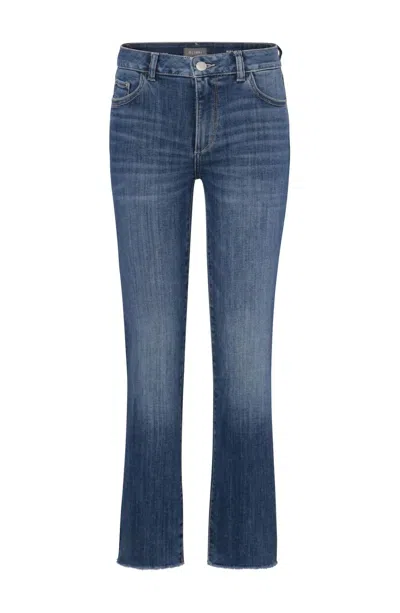 Shop Dl1961 - Women's Mara Straight Mid-rise Instasculpt Ankle Jean In Chancery In Blue