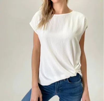 Shop Six/fifty Twist Bottom Top In Ivory In White